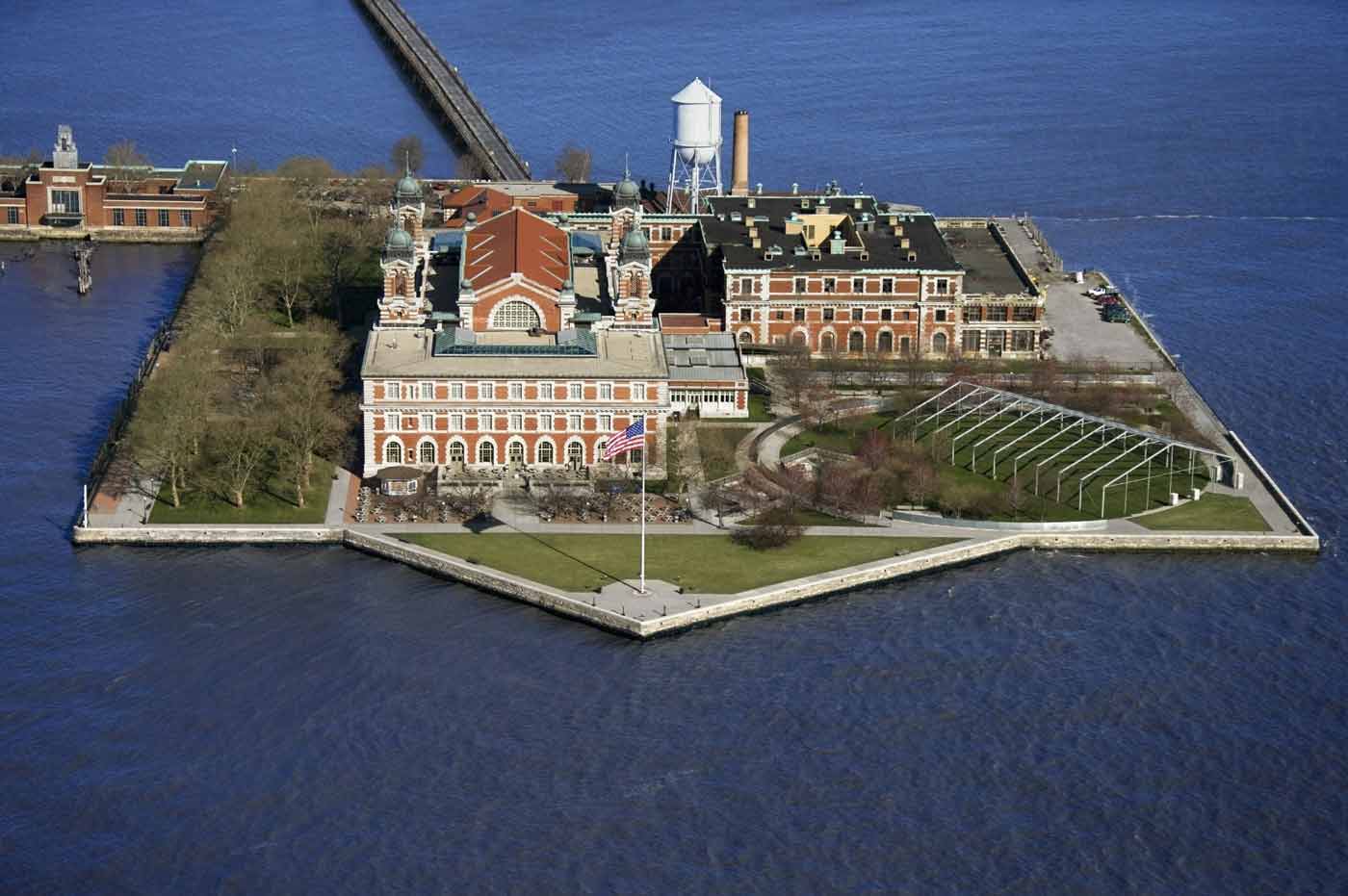 Ellis Island - Statue of Liberty at Night