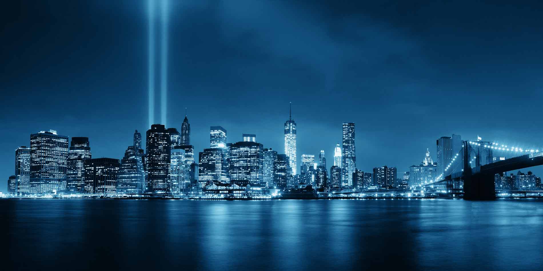 New York City Skyline - Statue of Liberty at Night