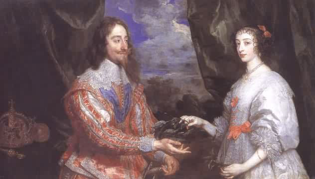 Charles-I & Queen Henrietta Maria - London's Somerset House