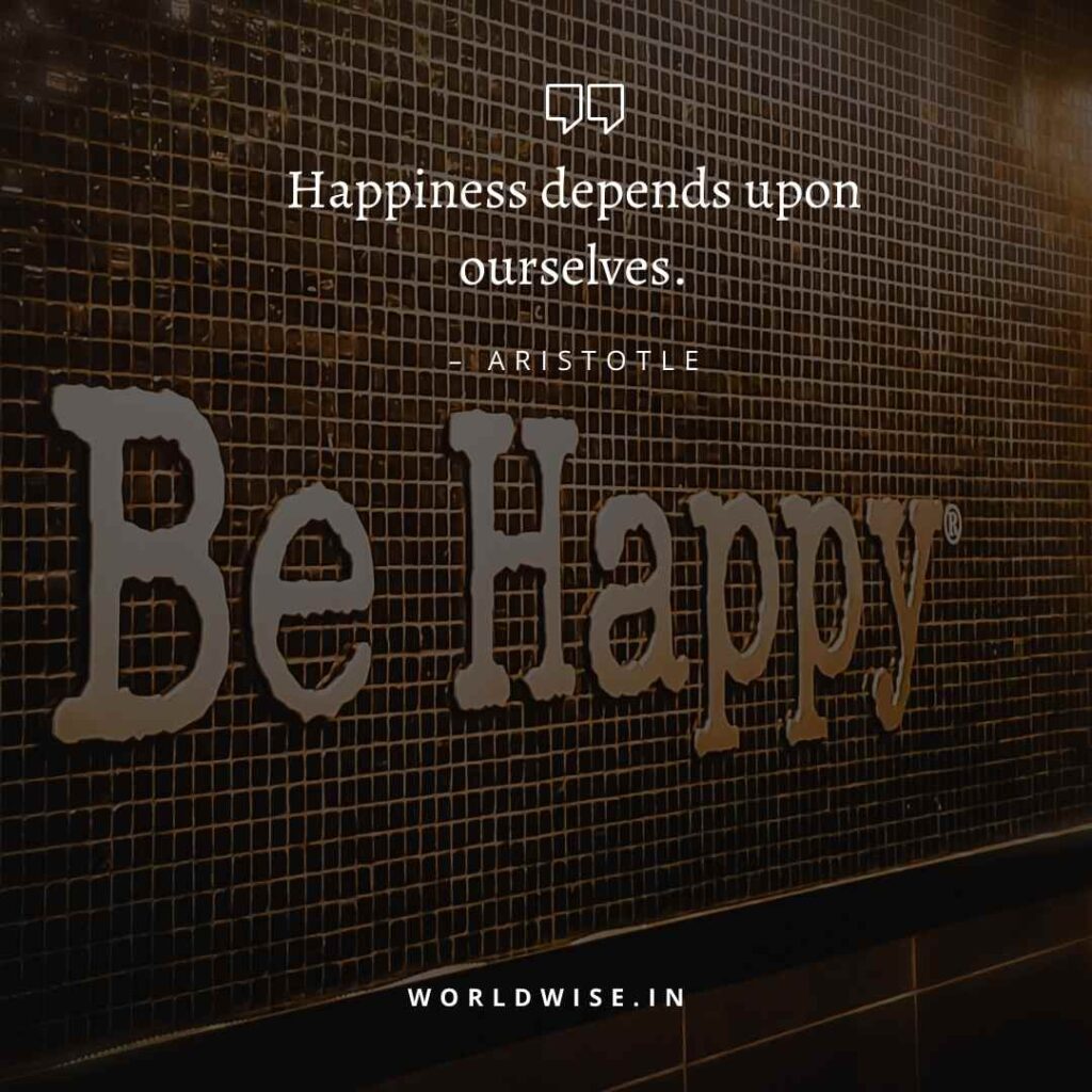 happiness quote by Aristotle