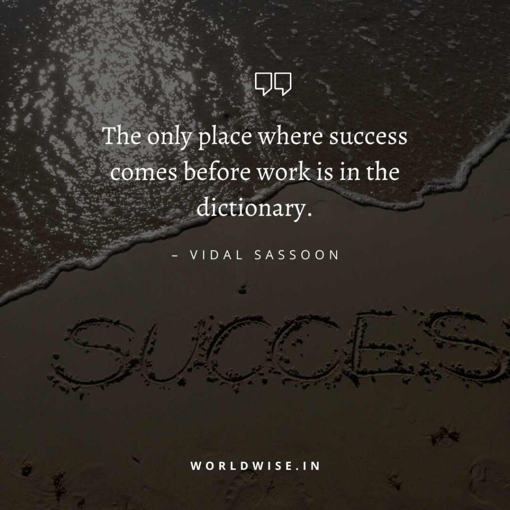 success quote by Vidal Sassoon